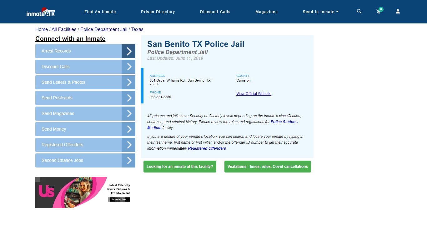 San Benito TX Police Jail & Inmate Search - San Benito, TX