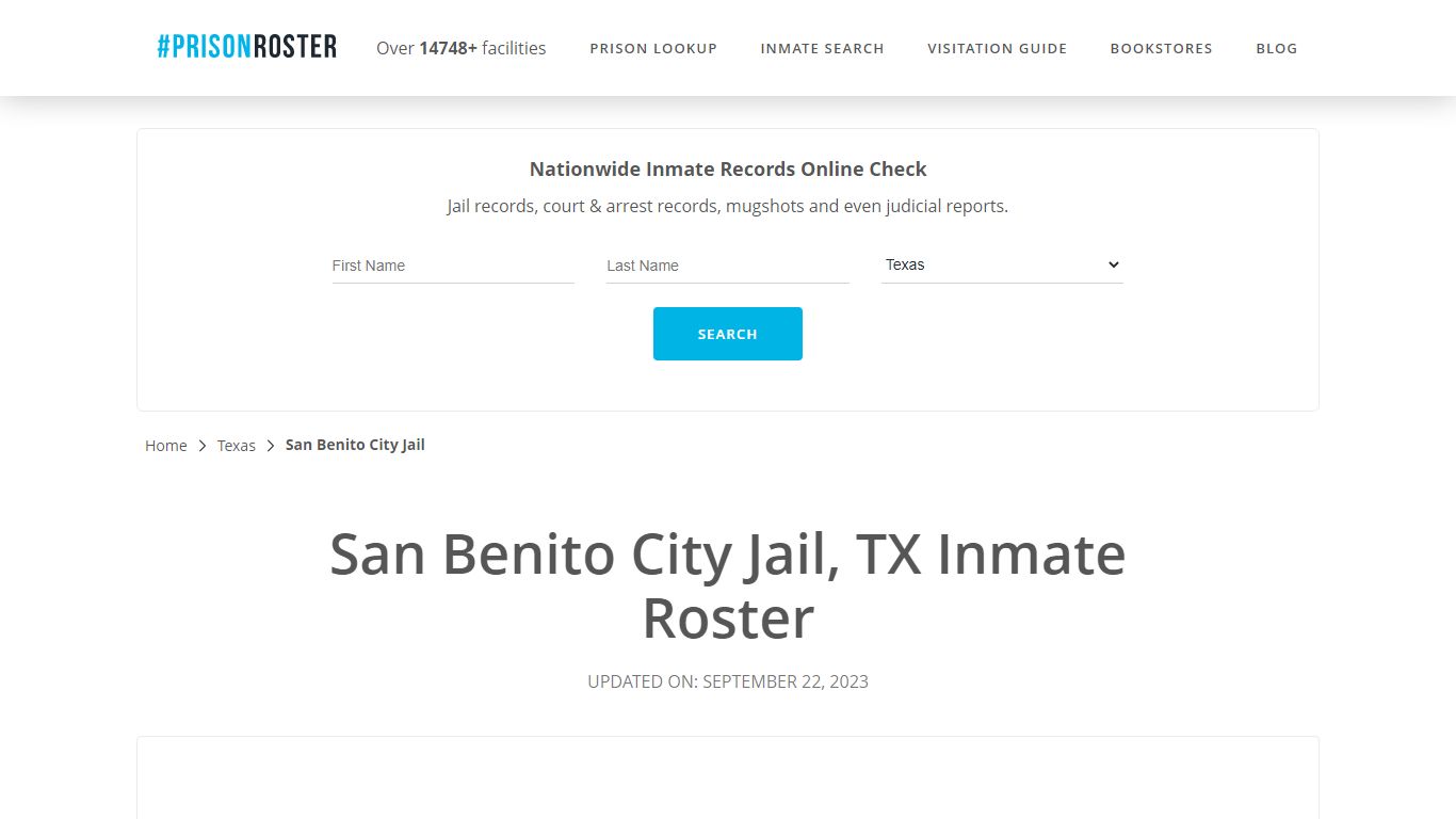 San Benito City Jail, TX Inmate Roster - Prisonroster