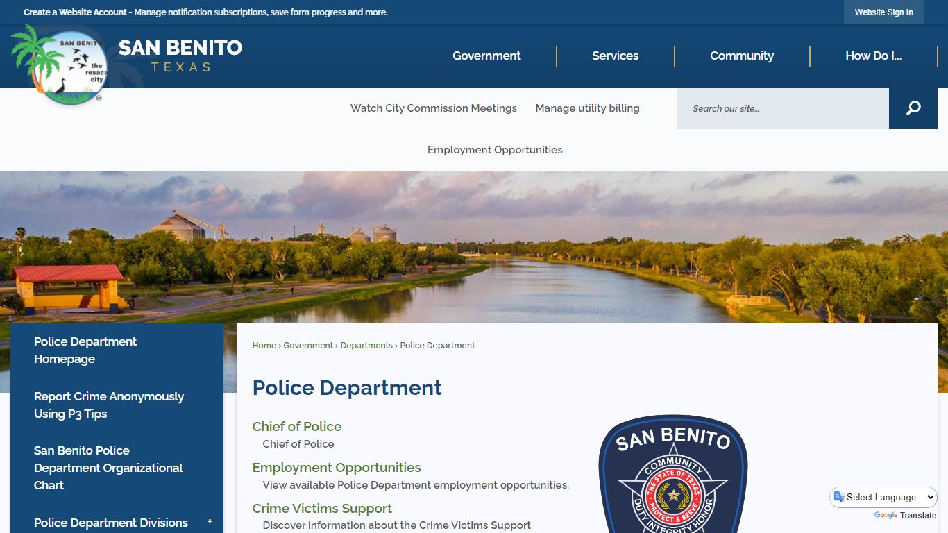 Police Department | San Benito, TX - Official Website