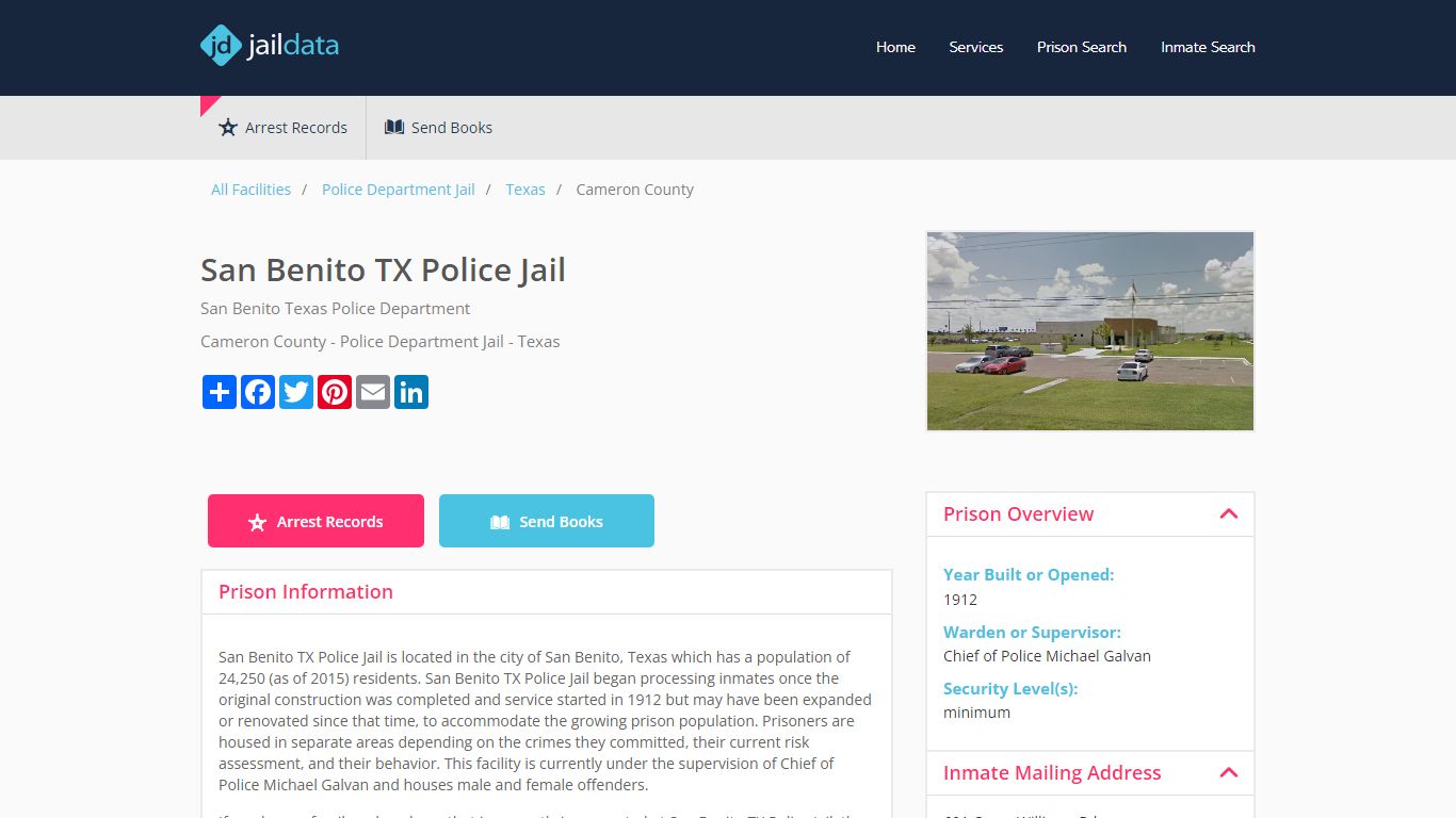 San Benito TX Police Jail Inmate Search and Prisoner Info - San Benito, TX